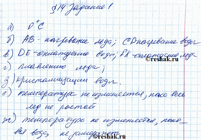 Иллюстрация к решению «§14 ГДЗ Рабочая тетрадь Перышкин 8 класс (Физика)», 1